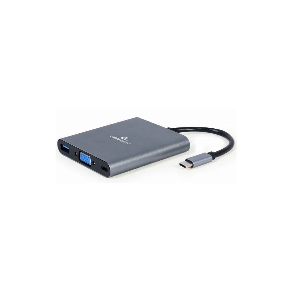 Концентратор Cablexpert USB-C 6-in-1 (Hub3.1/HDMI/VGA/PD/card-reader/audio) (A-CM-COMBO6-01) - головне фото