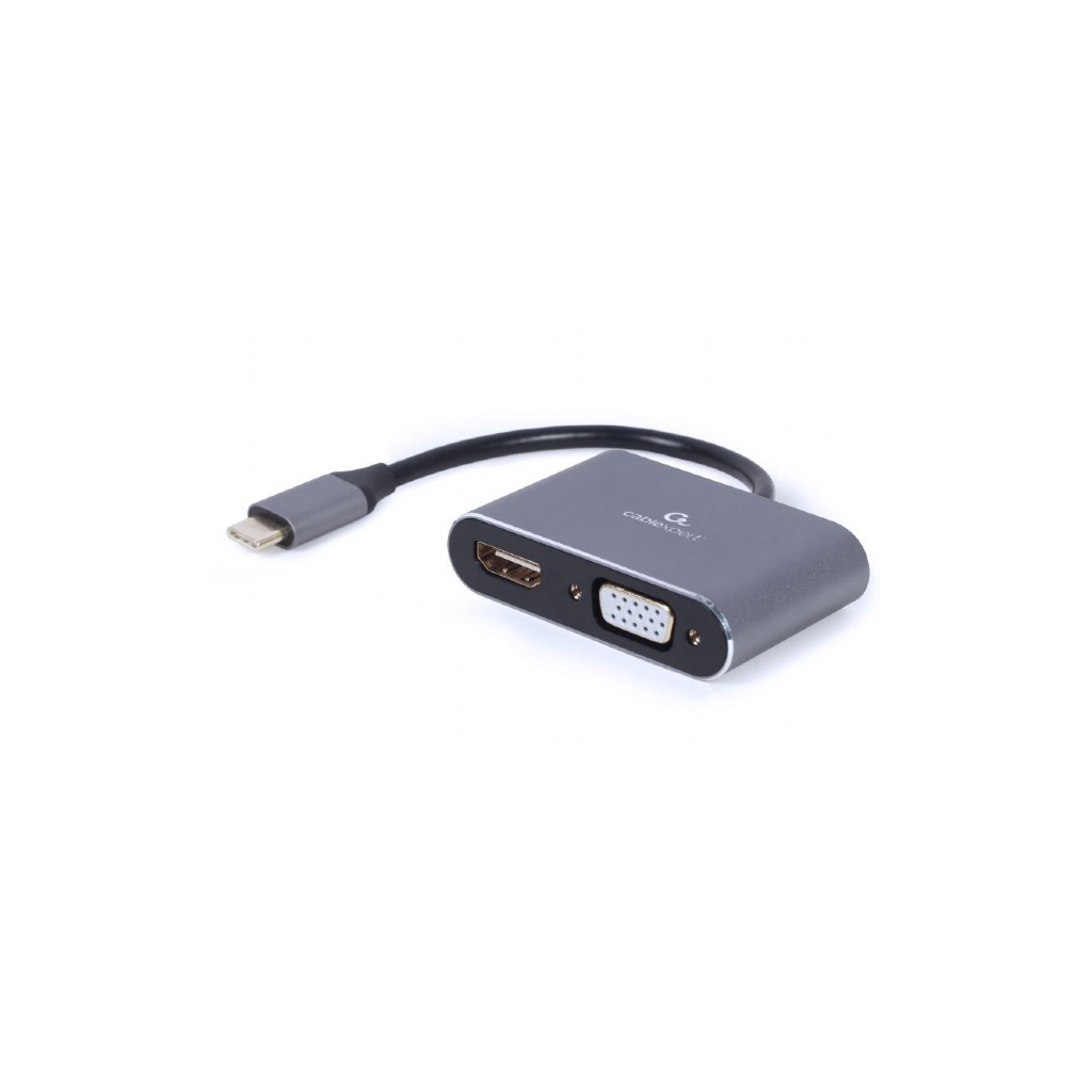 Перехідник USB-C to HDMI/VGA, 4К 30Hz Cablexpert (A-USB3C-HDMIVGA-01) - фото 1