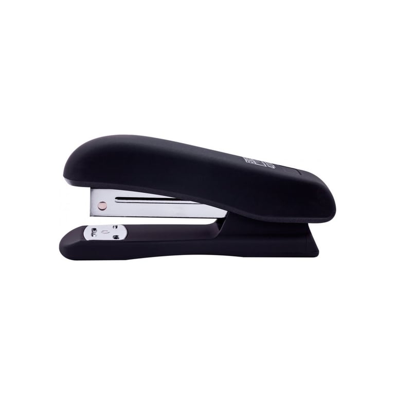 Степлер Buromax RUBBER TOUCH, 20 арк., скоби №24; 26, 127х54х33 мм, чорний (BM.4202-01) - фото 1
