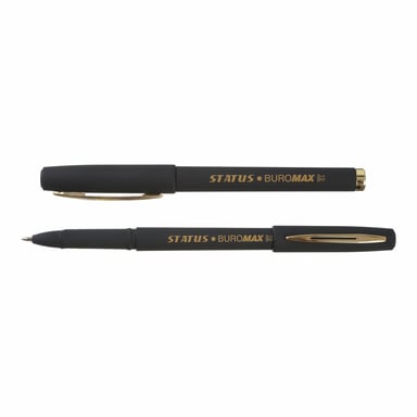 Ручка гелева Buromax Rouber Touch, 1.0мм, чорні чорнила (BM.8337-02) - фото 1