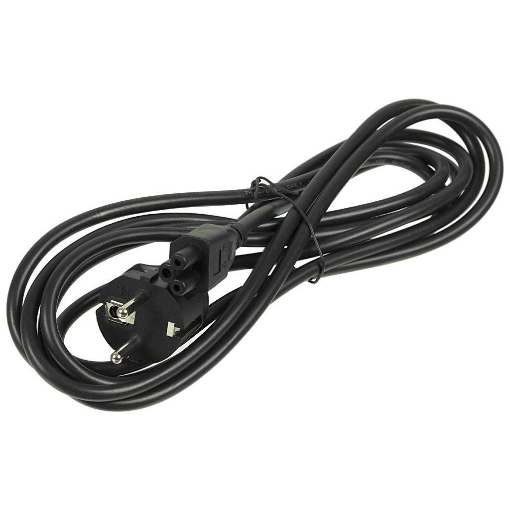 Кабель живлення C5 1.2m, 0.75mm Merlion (PC-186 CEE7/7-IECC5CCA12) - фото 1