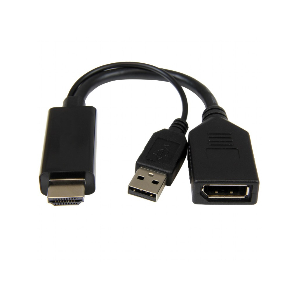 Перехідник HDMI to DisplayPort, 4K 30Hz Cablexpert (A-HDMIM-DPF-01) - фото 1