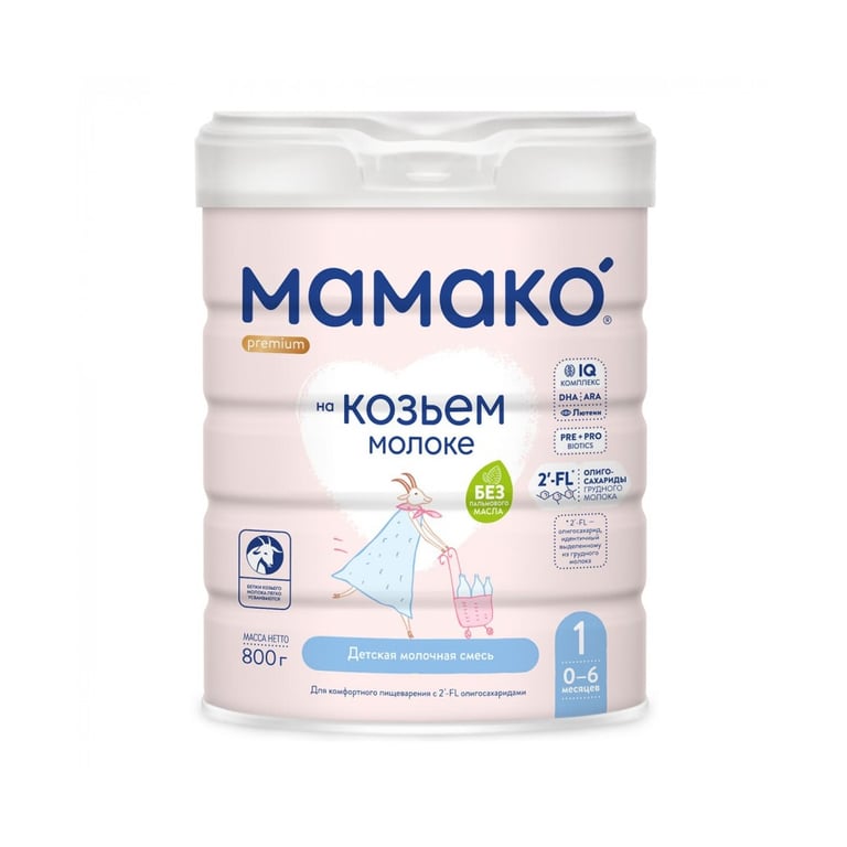 Дитяча суміш MAMAKO 1 Premium на козячому молоці 0-6 міс. 800 г (8437022039039) - фото 1