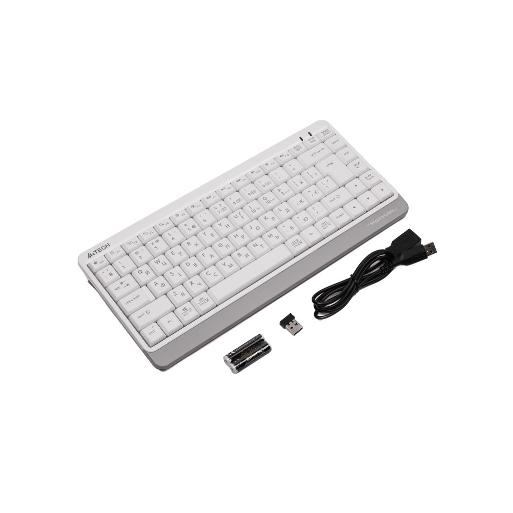 Клавіатура A4Tech FBK11 Wireless White (4711421965491) - фото 4 Клавіатура A4Tech FBK11 Wireless White (4711421965491) - фото 4
