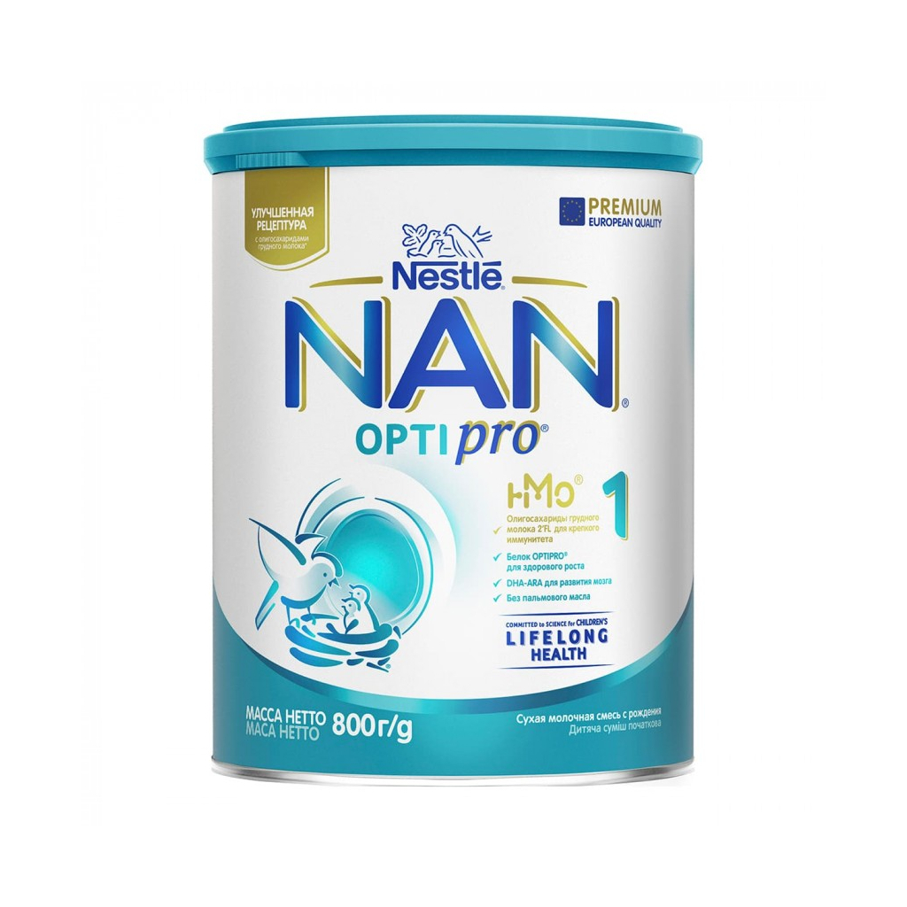 Дитяча суміш Nestle NAN 1 Optipro 2%27FL +0 міс. 800 г (7613032405700) - головне фото