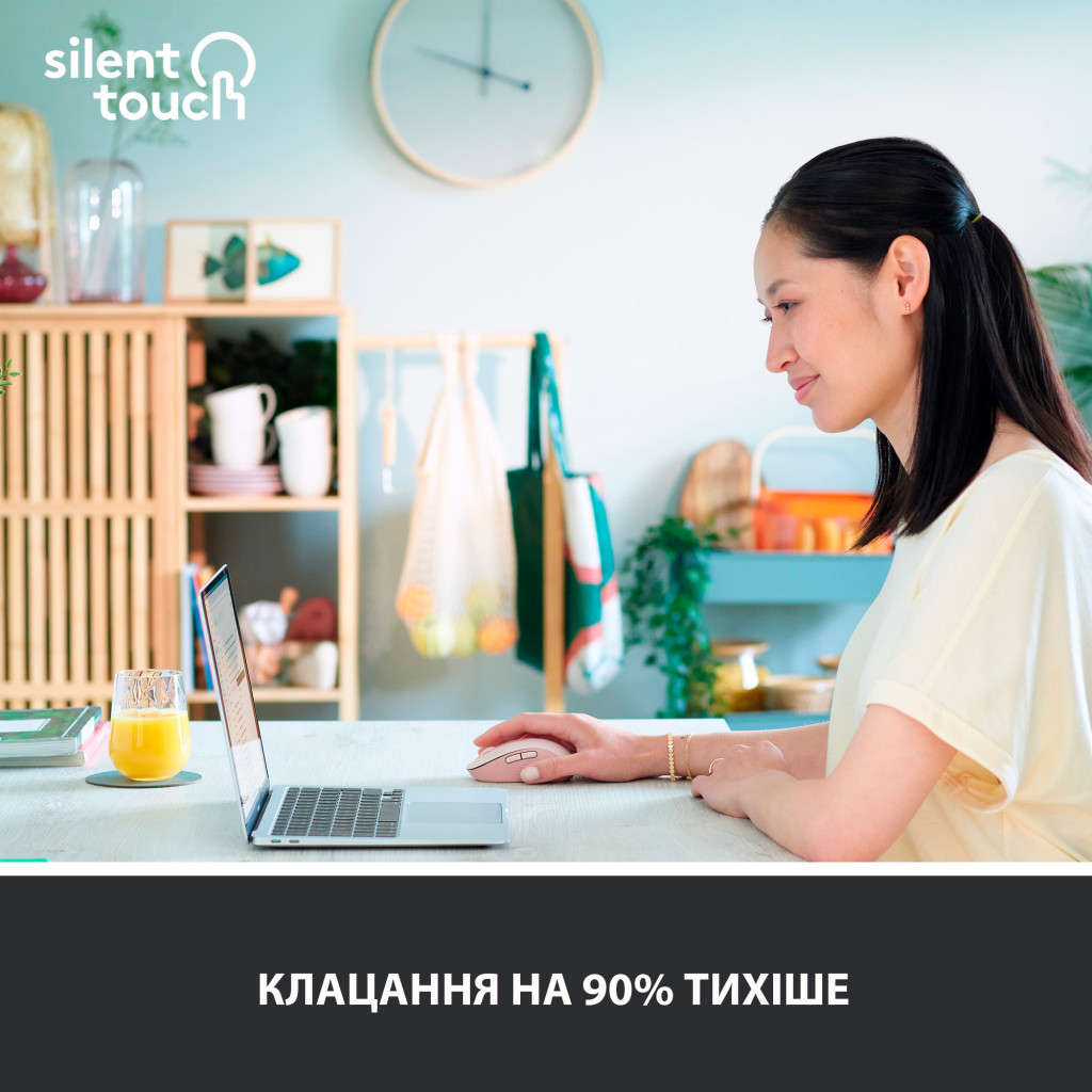 Мишка Logitech Signature M650 Wireless Rose (910-006254) - фото 3 Мишка Logitech Signature M650 Wireless Rose (910-006254) - фото 3