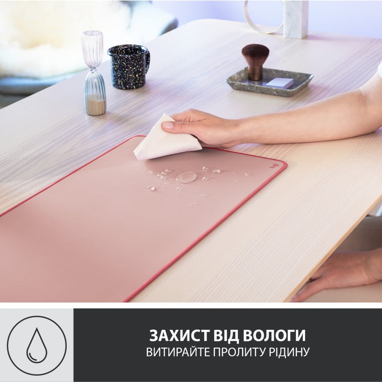 Килимок для мишки Logitech Desk Mat Studio Series Darker Rose (956-000053) - фото 3