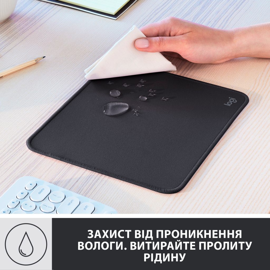 Килимок для мишки Logitech Mouse Pad Studio Series Graphite (956-000049) - фото 3 Килимок для мишки Logitech Mouse Pad Studio Series Graphite (956-000049) - фото 3