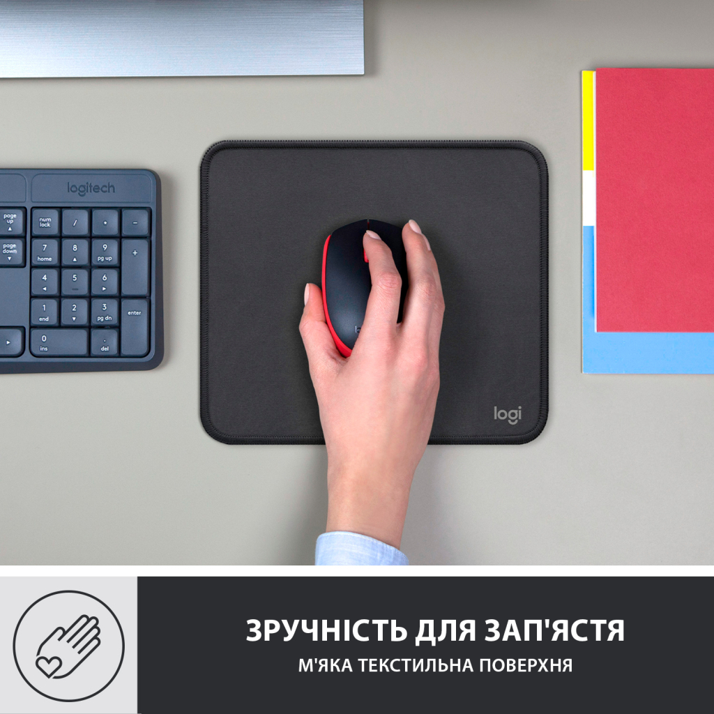Килимок для мишки Logitech Mouse Pad Studio Series Graphite (956-000049) - фото 6 Килимок для мишки Logitech Mouse Pad Studio Series Graphite (956-000049) - фото 6