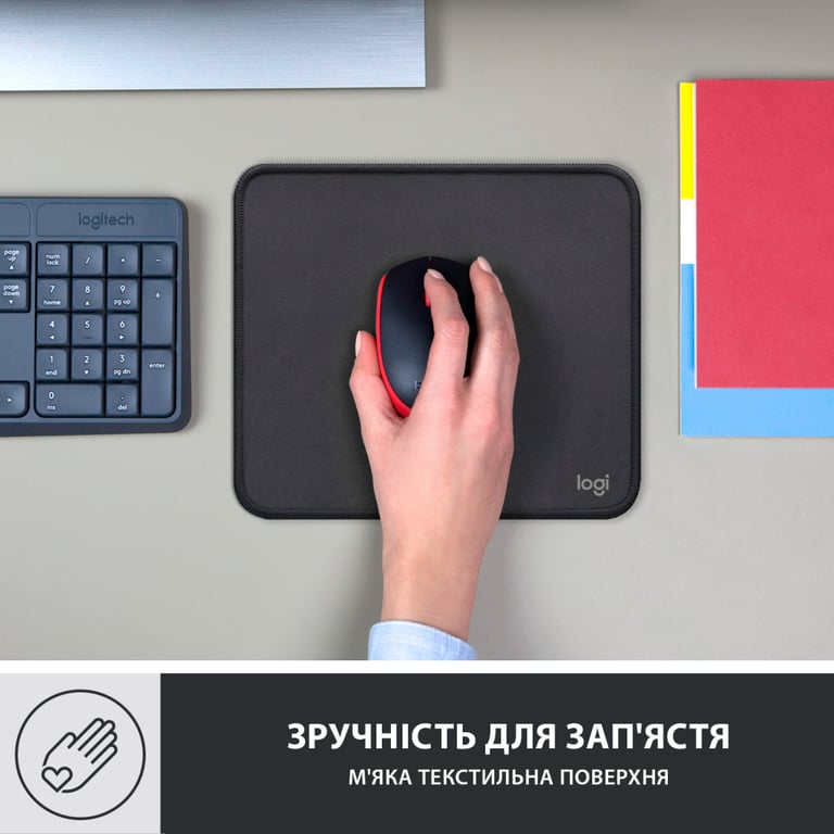 Килимок для мишки Logitech Mouse Pad Studio Series Graphite (956-000049) - фото 6