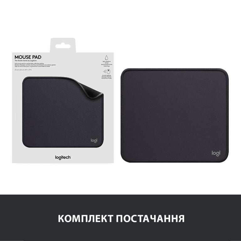 Килимок для мишки Logitech Mouse Pad Studio Series Graphite (956-000049) - фото 8