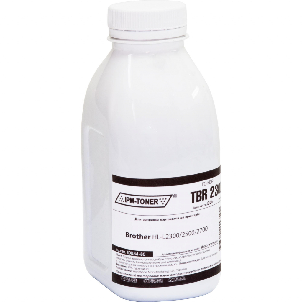 Тонер Brother HL-L2300/2500/2700, 80г Black IPM (TDB34-80) Тонер Brother HL-L2300/2500/2700, 80г Black IPM (TDB34-80)