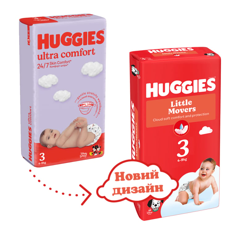 Підгузки Huggies Ultra Comfort 3 (5-9 кг) Jumbo 56 шт (5029053567570) - фото 3