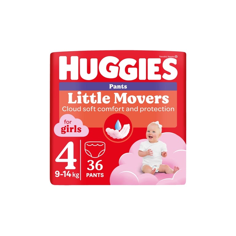 Підгузки Huggies Pants 4 Jumbo (9-14 кг) для дівчаток 36 шт (5029053564258) - фото 1