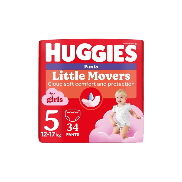 Підгузки Huggies Pants 5 Jumbo (12-17 кг) для дівчаток 34 шт (5029053564272) - фото 1