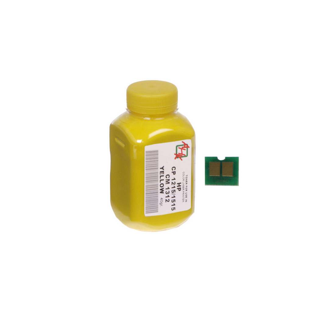Тонер HP CLJ CP1215/CP1515/CM1312 40г Yellow+chip AHK (1500160) - фото 1 Тонер HP CLJ CP1215/CP1515/CM1312 40г Yellow+chip AHK (1500160) - фото 1