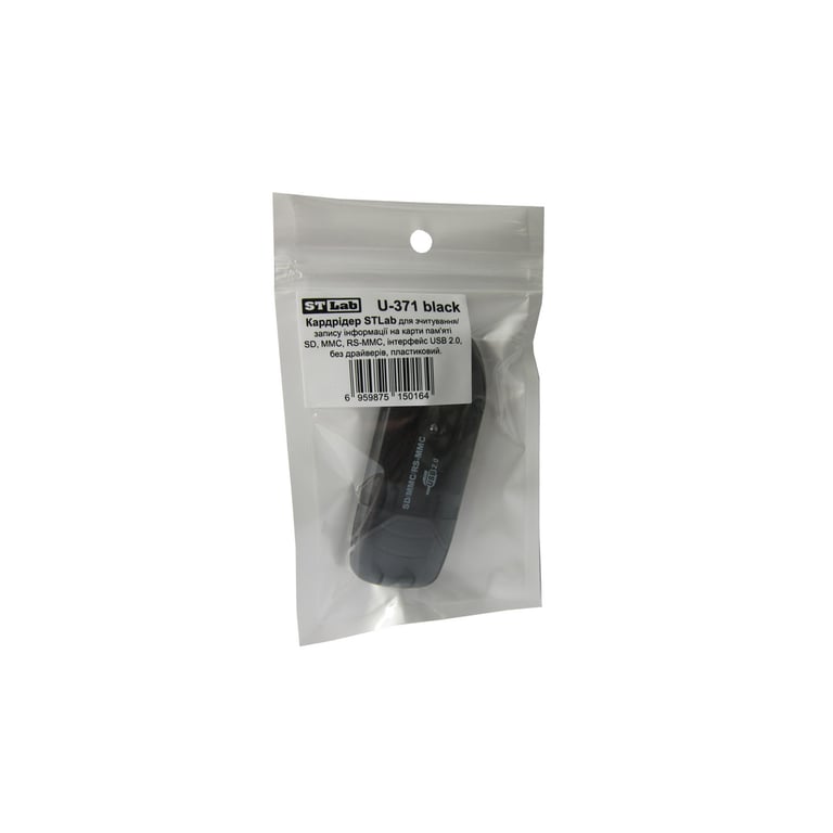 Зчитувач флеш-карт ST-Lab SD/ SDHC/ MMC /RS-MMC (U-371 black) - фото 4
