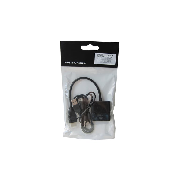 Перехідник ST-Lab HDMI male to VGA F (з кабелями аудіо і живлення від USB) (U-990) - фото 9