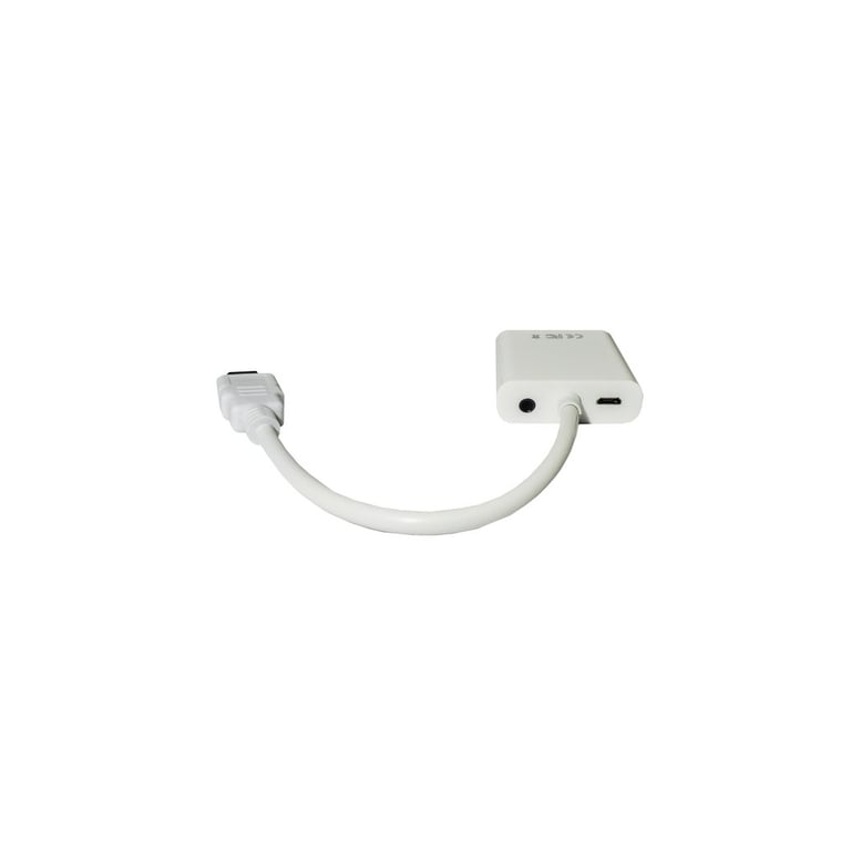 Перехідник HDMI M to VGA F (з кабелями аудіо і живлення від USB) ST-Lab (U-990 white) - фото 2