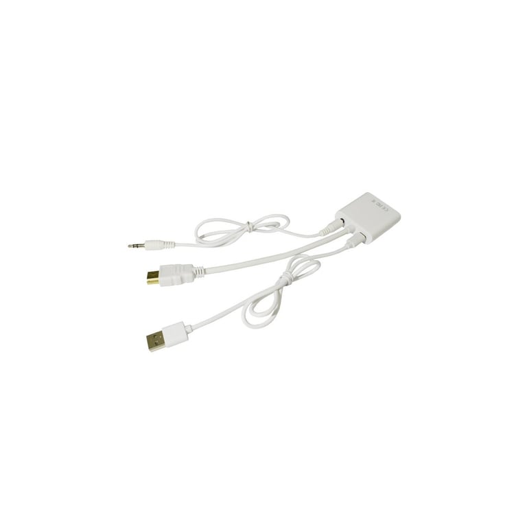 Перехідник HDMI M to VGA F (з кабелями аудіо і живлення від USB) ST-Lab (U-990 white) - фото 5