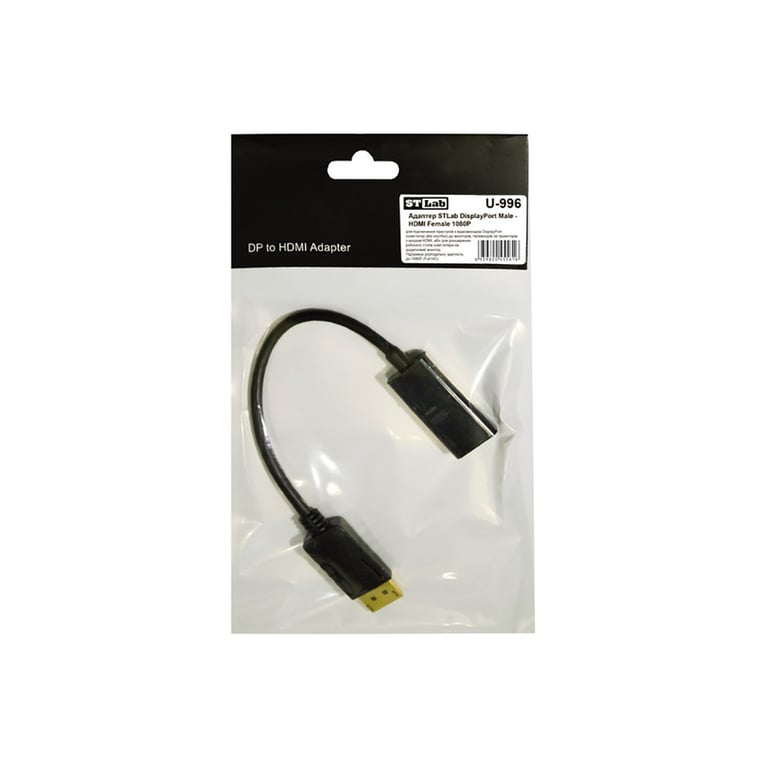 Перехідник ST-Lab DisplayPort Male - HDMI Female, 1080P (U-996) - фото 3