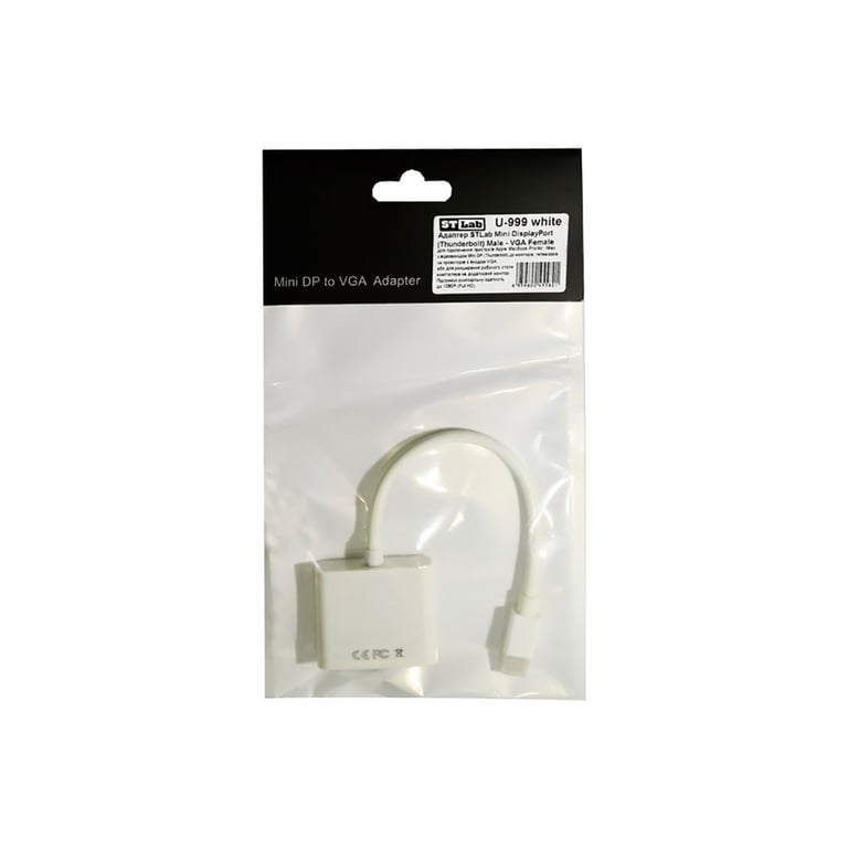 Перехідник ST-Lab Mini DisplayPort (Thunderbolt) Male - VGA Female, 1080P (U-999 white) - фото 3