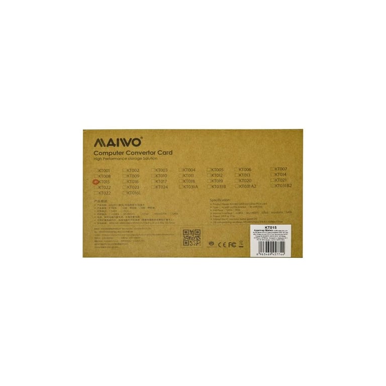 Контролер Maiwo Multi-Size PCIex4 & SATA to M.2 (M-Key or B-key) KT015 SSD (45774) - фото 7