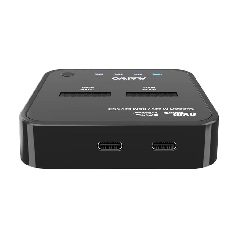 Док-станція для накопичувачів Maiwo 2*NVMe M.2 SSD Key M/B+M USB 3.1 Gen2 Type-C (K3016P) - фото 3