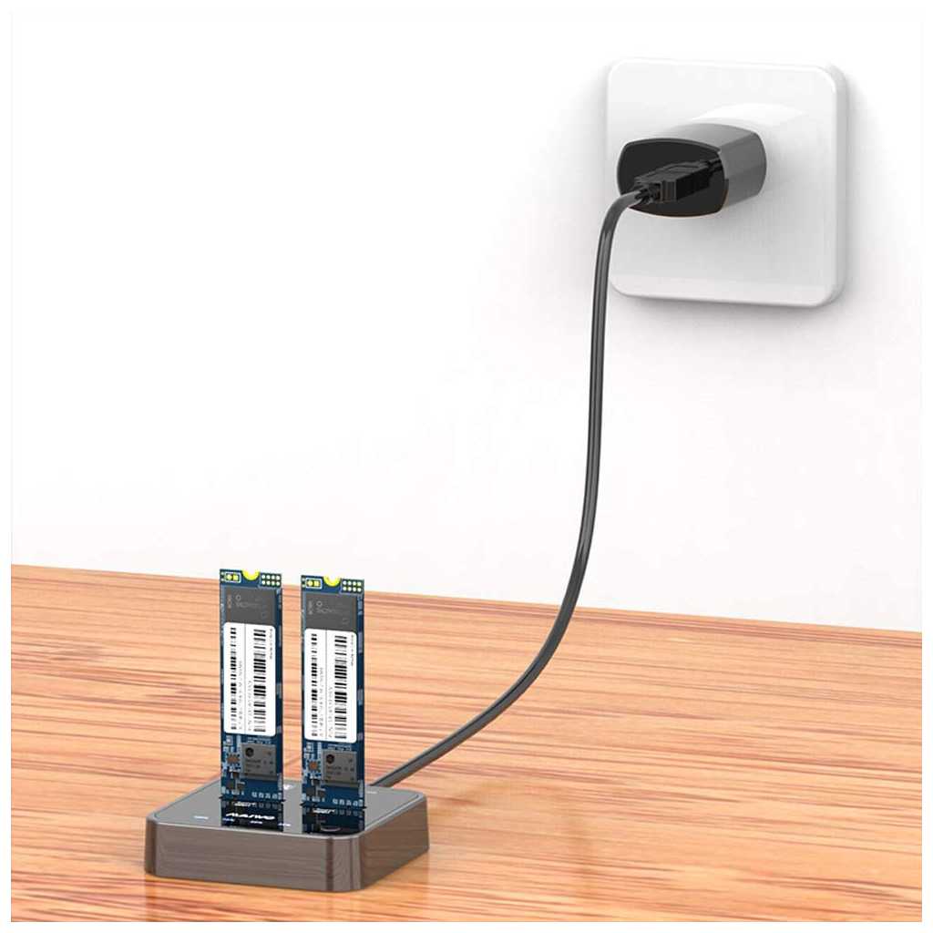 Док-станція для накопичувачів Maiwo 2*NVMe M.2 SSD Key M/B+M USB 3.1 Gen2 Type-C (K3016P) - фото 4 Док-станція для накопичувачів Maiwo 2*NVMe M.2 SSD Key M/B+M USB 3.1 Gen2 Type-C (K3016P) - фото 4