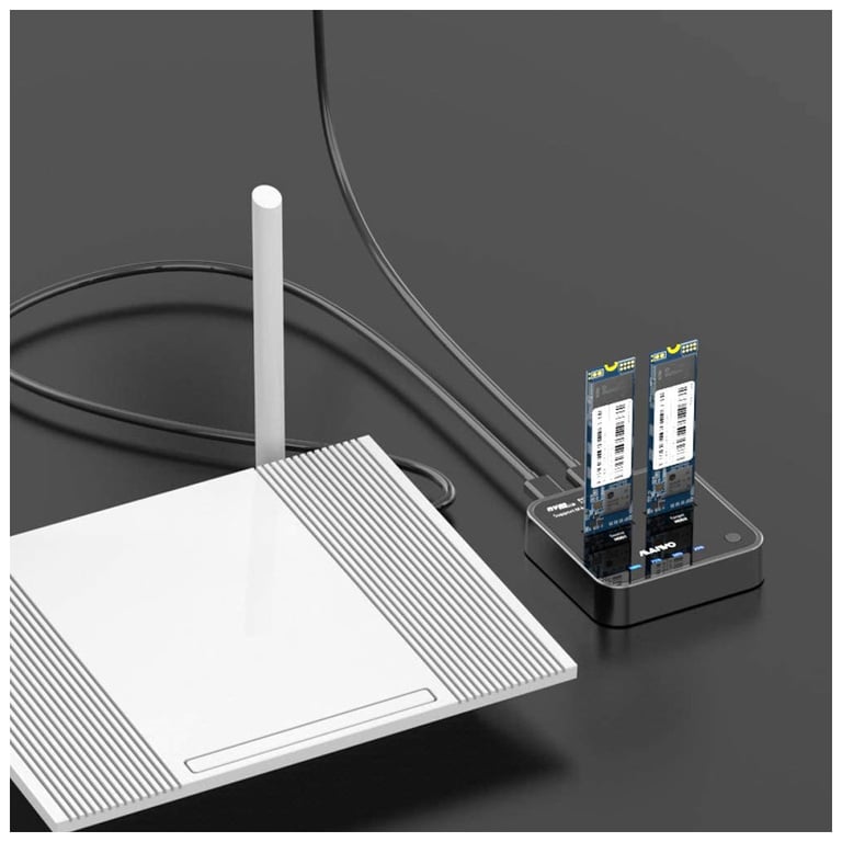 Док-станція для накопичувачів Maiwo 2*NVMe M.2 SSD Key M/B+M USB 3.1 Gen2 Type-C (K3016P) - фото 5