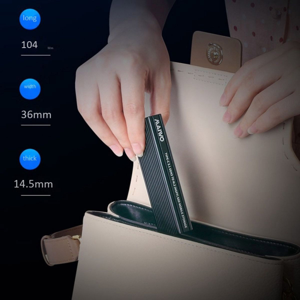 Кишеня зовнішня Maiwo M.2 SSD NVMe/SATA combo USB3.1 GEN2 Type-C al. (K1687P2) - фото 4 Кишеня зовнішня Maiwo M.2 SSD NVMe/SATA combo USB3.1 GEN2 Type-C al. (K1687P2) - фото 4