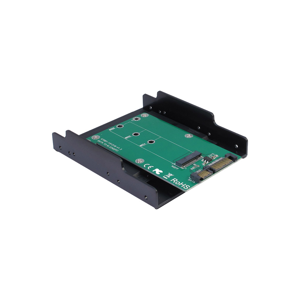 Конвертор Maiwo SATA to M.2 (NGFF) SSD 22*42mm, 22*60mm, 22*80mm, в 3,5" (KT001B) - фото 1