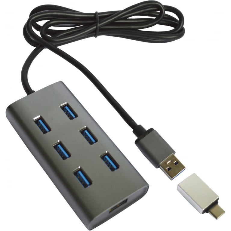 Концентратор Maiwo USB 3.0 Type-A / Type-C to 7х USB3.0 (KH700) - фото 1