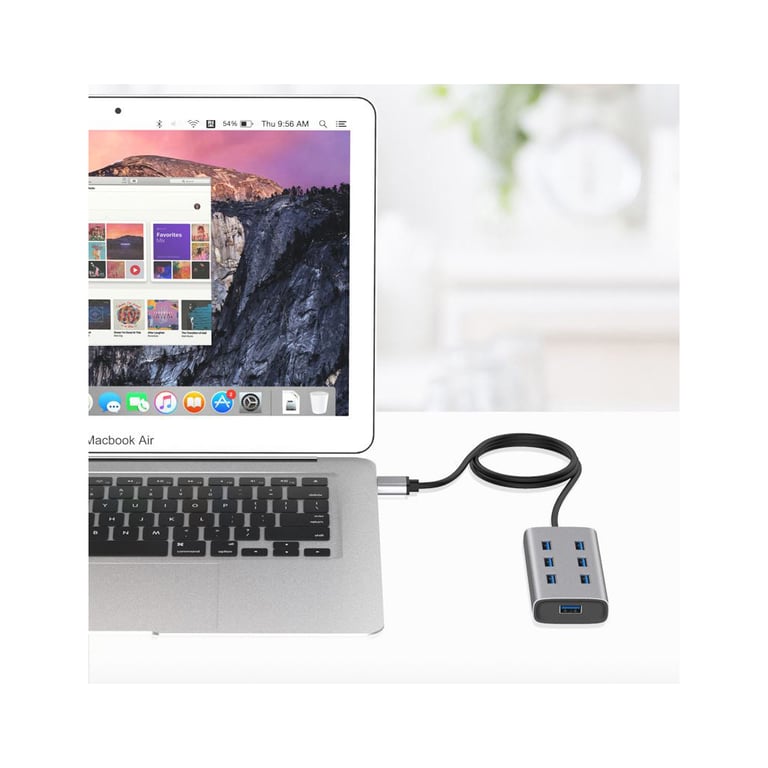 Концентратор Maiwo USB 3.0 Type-A / Type-C to 7х USB3.0 (KH700) - фото 5