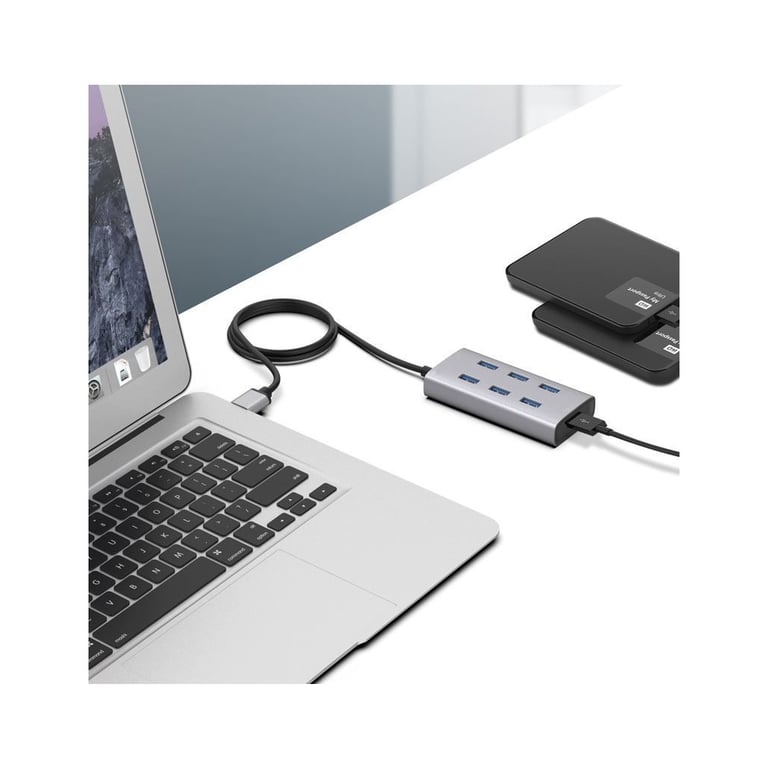 Концентратор Maiwo USB 3.0 Type-A / Type-C to 7х USB3.0 (KH700) - фото 6