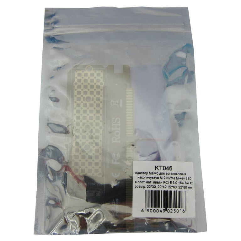 Контролер Maiwo M.2 NVMe M-key SSD 22*30mm, 22*42mm, 22*60mm, 22*80mm to PCI (KT046) - фото 3