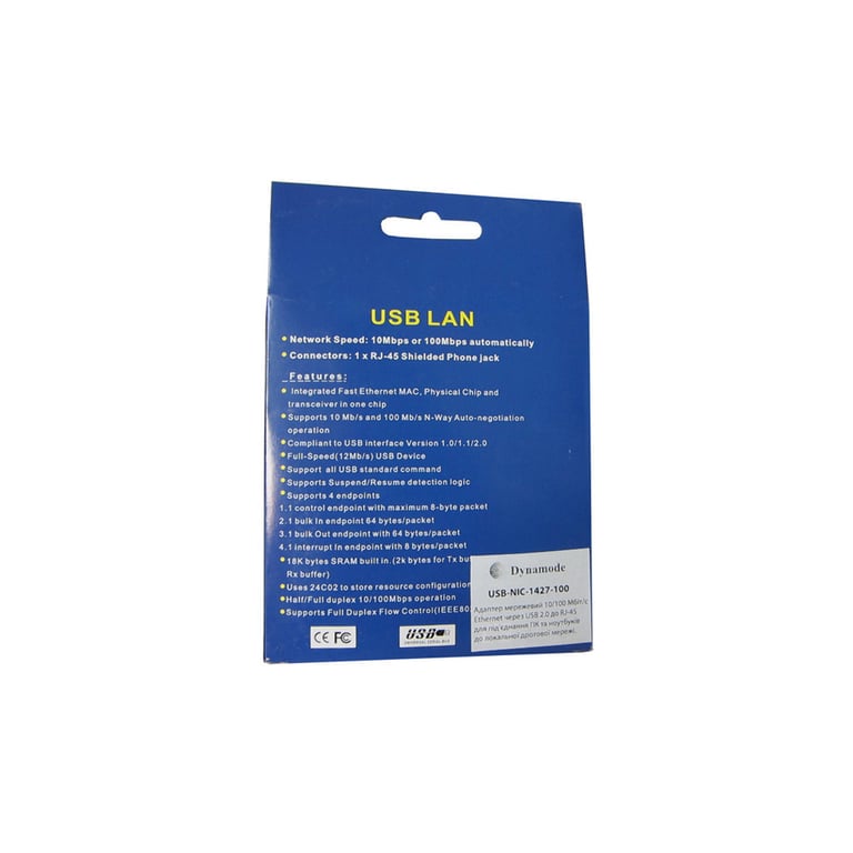 Перехідник USB To RJ45 Lan Ethernet Dynamode (USB-NIC-1427-100) - фото 4