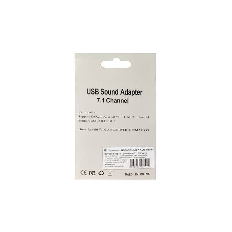 Звукова плата Dynamode USB-SOUND7-ALU black - фото 6