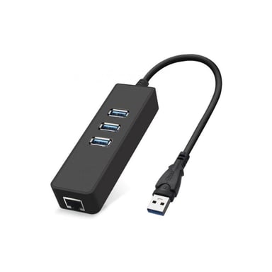 Концентратор Dynamode USB 3.0 Type-A - RJ45 Gigabit Lan, 3*USB 3.0 (USB3.0-Type-A-RJ45-HUB3) - фото 1