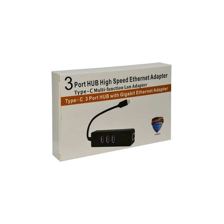 Перехідник Dynamode USB 3.1 Type-C - RJ45 Gigabit Lan, 3*USB 3.0 (USB3.1-TypeC-RJ45-HUB3) - фото 3