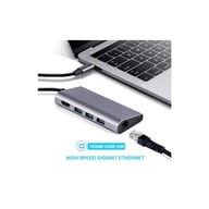 Концентратор Dynamode USB3.1 Type-C to HDMI, 3хUSB3.0, RJ45, USB Type-C Female, SD (Dock-USB-TypeC-HDMI-USB3.0-RJ45) - фото 2