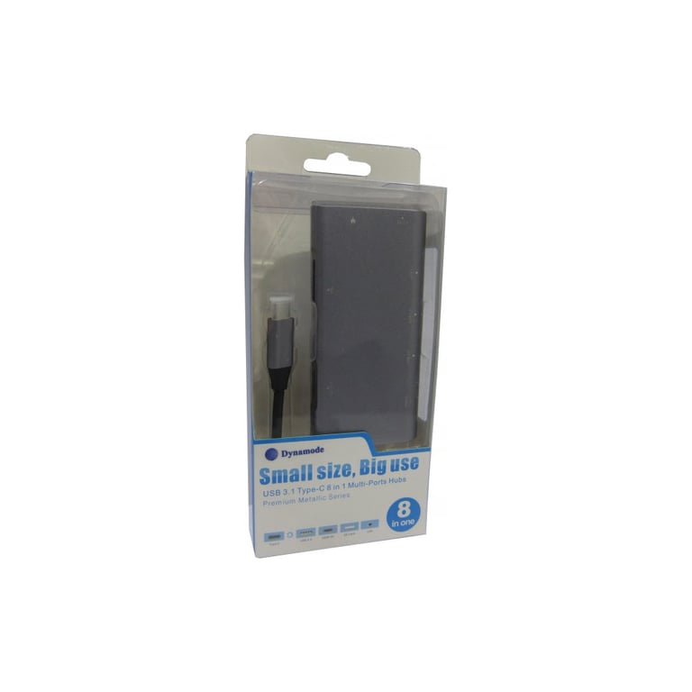 Концентратор Dynamode USB3.1 Type-C to HDMI, 3хUSB3.0, RJ45, USB Type-C Female, SD (Dock-USB-TypeC-HDMI-USB3.0-RJ45) - фото 7