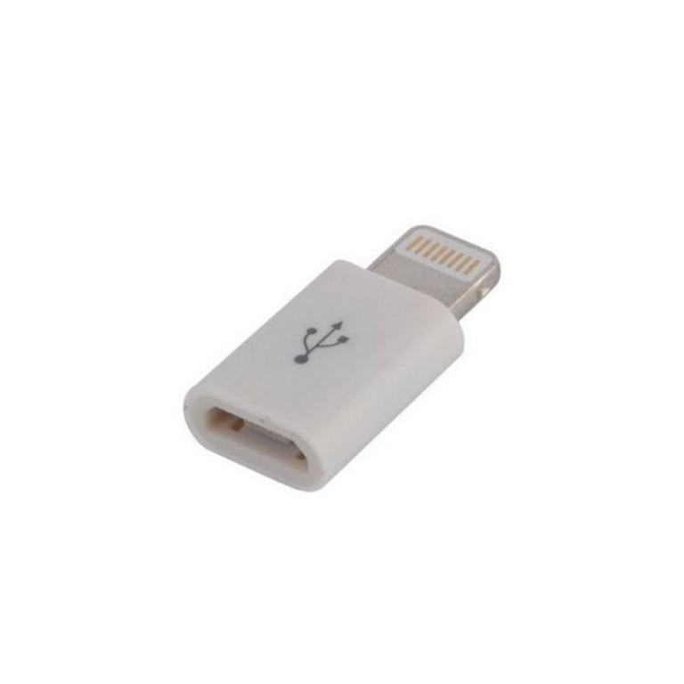 Перехідник Lightning to Micro USB Lapara (LA-Lightning-MicroUSB-adaptor white) - фото 1