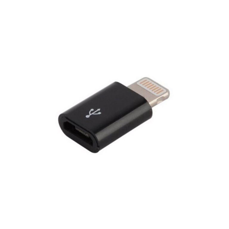 Перехідник Lightning to Micro USB Lapara (LA-Lightning-MicroUSB-adaptor black) - фото 1