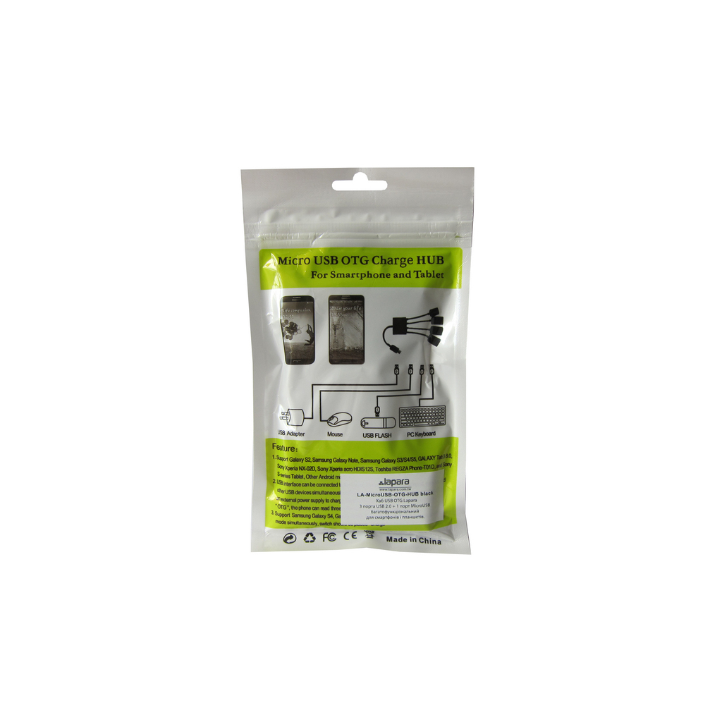 Концентратор Lapara LA-MicroUSB-OTG-HUB black - фото 8 Концентратор Lapara LA-MicroUSB-OTG-HUB black - фото 8