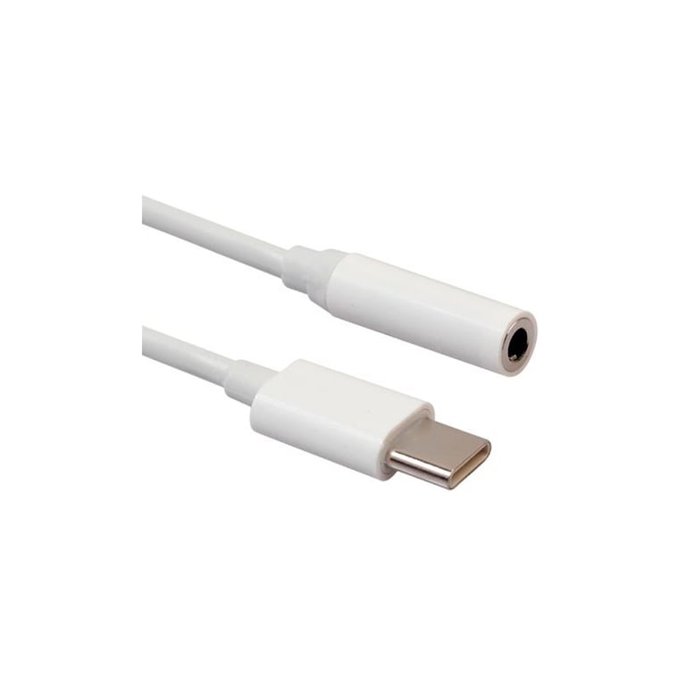 Перехідник Lapara USB Type-C Male - Audio AUX mini jack 3,5 mm Female (LA-Type-C-Audio-3.5mm white) - фото 2