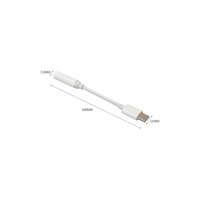 Перехідник Lapara USB Type-C Male - Audio AUX mini jack 3,5 mm Female (LA-Type-C-Audio-3.5mm white) - фото 7