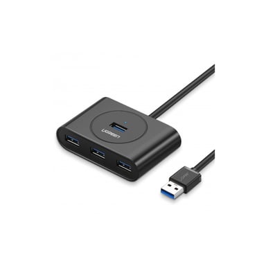 Концентратор Ugreen 4-port 1m USB 3.0 Active CR113 black (20291) - фото 1