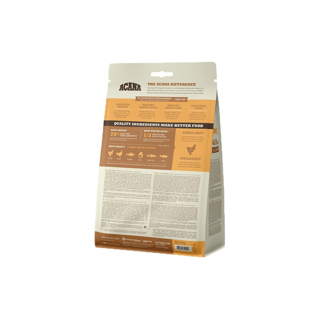 Сухий корм для кішок ACANA Wild Prairie Cat 340 г (0064992714550) - фото 5 Сухий корм для кішок ACANA Wild Prairie Cat 340 г (0064992714550) - фото 5