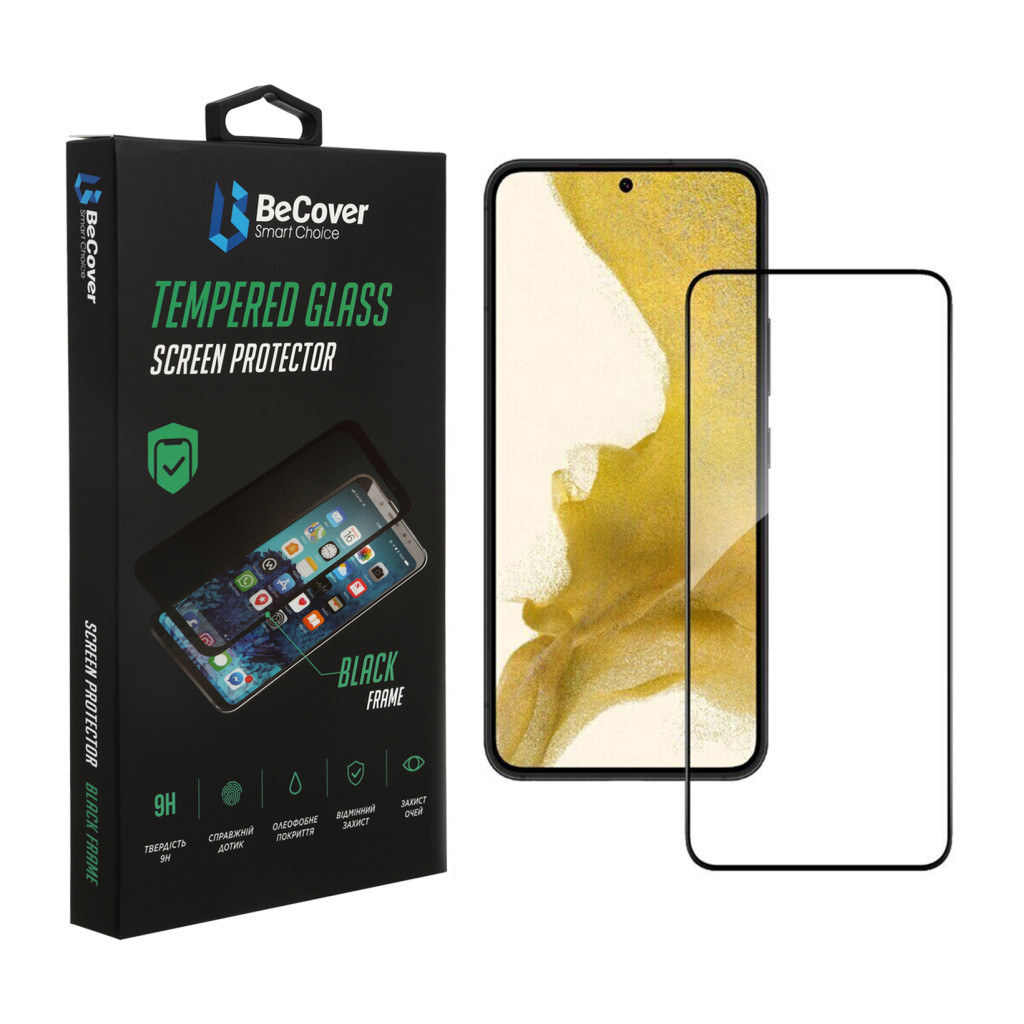 Скло захисне BeCover Samsung Galaxy S22 SM-S901 Black (707314) - фото 1 Скло захисне BeCover Samsung Galaxy S22 SM-S901 Black (707314) - фото 1
